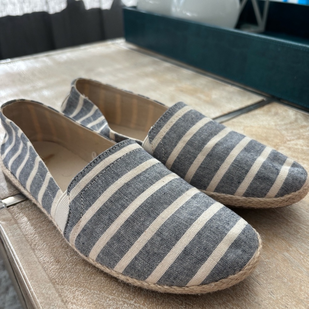 Report Denim Beige Striped Loafer